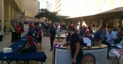 طلاب الأنشطة يستقبلون زملائهم الجدد في جامعة الإسكندرية «صور»