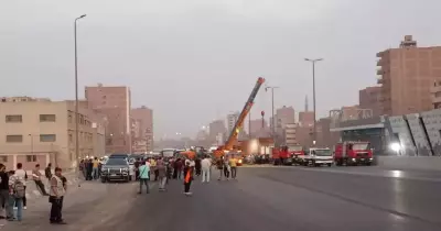 سبب توقف الدائري اليوم الأربعاء.. تفاصيل انقلاب تريلا باتجاه المرج (صور)