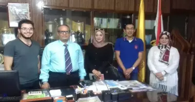 الطالبان المثاليان يمثلان جامعة المنيا في أسبوع شباب الجامعات بالمنوفية
