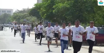 200 طالب يشاركون في ماراثون جري بجامعة المنيا