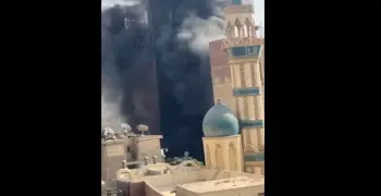 فيديو حريق بولاق أبو العلا في مخزن بلاستيك