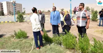 رئيس جامعة سوهاج يزرع أشجار التوت بالحرم الجديد «صور»