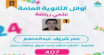 الأول على الثانوية العامة 2022 علمي رياضة: البايل شيت كان صعب والتوفيق من الله