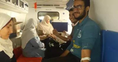 الجمعية العلمية لطلاب الصيدلة جامعة طنطا يشاركون في حملة للتبرع بالدم
