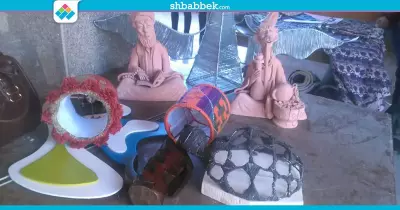 صور| معرض فني لأعمال أعضاء هيئة التدريس بكلية التربية النوعية جامعة بنها