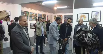 افتتاح معرض سوق الفنون لشباب المبدعين بجامعة المنيا
