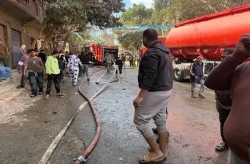 حريق منشية ناصر.. النيران تمتد إلى المباني وتتسبب في خسائر بشرية