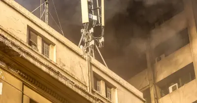 حريق سنترال رمسيس يتجدد والحماية المدنية تتدخل.. صور