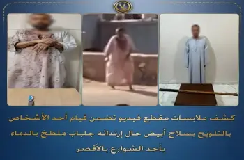 ملابسه ملطخة بالدماء ويحمل سلاح أبيض.. الداخلية تكشف تفاصيل فيديو مثير للجدل بالأقصر