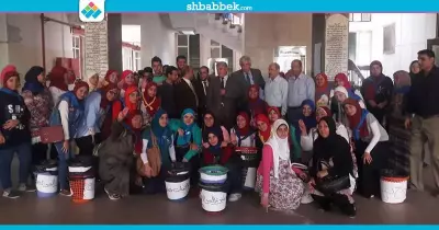 «سلات قمامة بالمدرجات».. جوالة دار علوم القاهرة تنظم حملة نظافة بالكلية