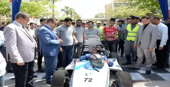 جامعة المنصورة تقيم عرضا لمحاكاة مسابقة سيارات الفورميلا