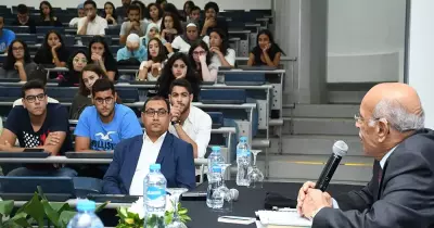 مفيد شهاب يحاضر طلاب الجامعة الألمانية عن التحكيم الدولي وتسوية النزاعات