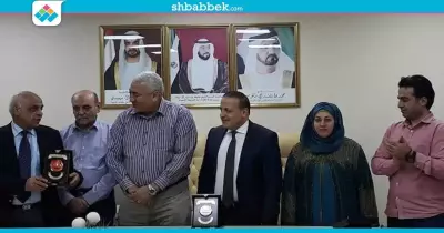 تكريم رئيس جامعة السادات ونائبه في الإمارات