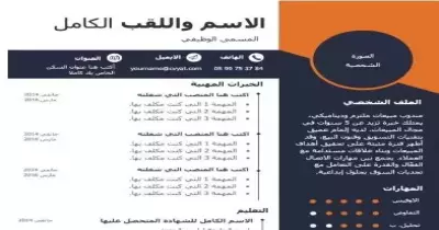 نموذج cv عربي جاهز للتعديل عربي وإنجليزي مجانًا.. بدون مجهول