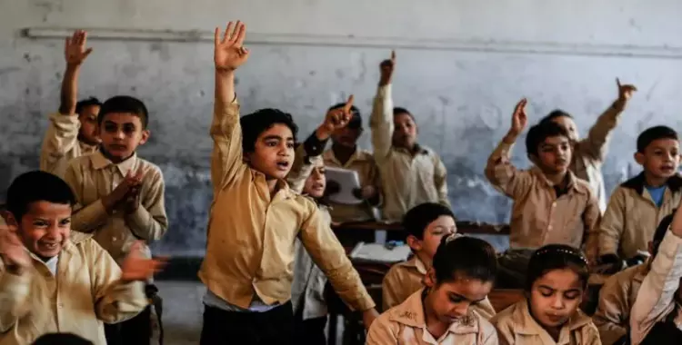  التعليم فى مصر- أحد الفصول التعليمية بمدرسة ابتدائية 