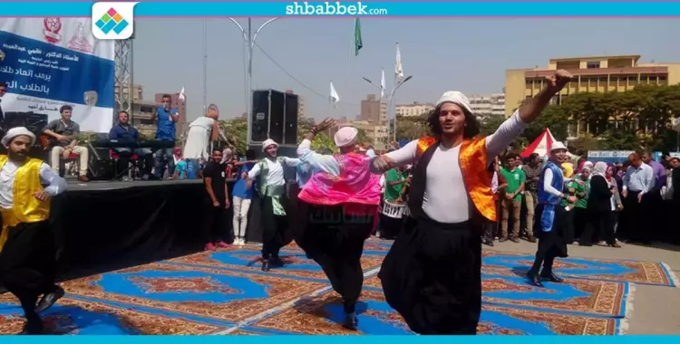  أغاني ورقصات شعبية بمهرجان استقبال الطلاب بعين شمس (صور) 