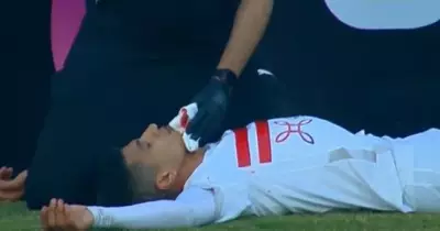 إصابة محمد عبد الغني تسبب فزع في مباراة الزمالك وغزل المحلة