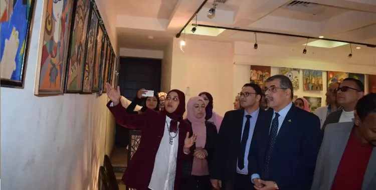  افتتاح معرض الفن التشكيلي لطلاب كلية التربية النوعية جامعة بنها 