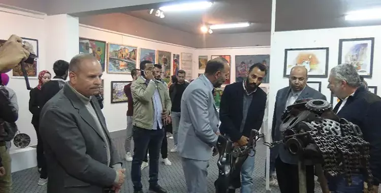  افتتاح معرض سوق الفنون لشباب المبدعين بجامعة المنيا 