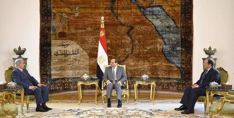  الرئيس السيسي يستقبل خليفة حفتر في قصر الاتحادية 