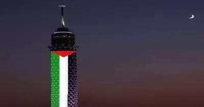 برج القاهرة يتزين بعلم فلسطين.. حملة دعم مصري إلكترونية جديدة اليوم