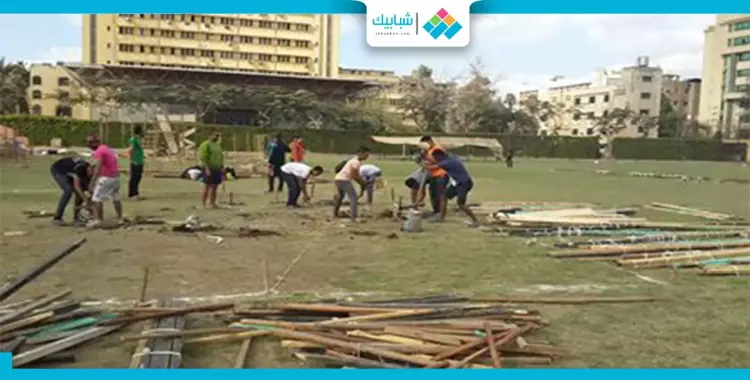  جامعة القاهرة تستعد للمهرجان الكشفي بأرض الملاعب (صور) 