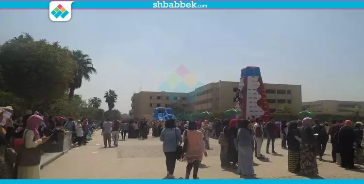  جامعة حلوان.. «ملاهي ومراجيح» في استقبال وزير التعليم العالي والطلاب 