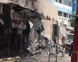 حريق قسم شبرا الخيمة اليوم.. اشتعال النيران في جدران السجل المدني (فيديو وصور)