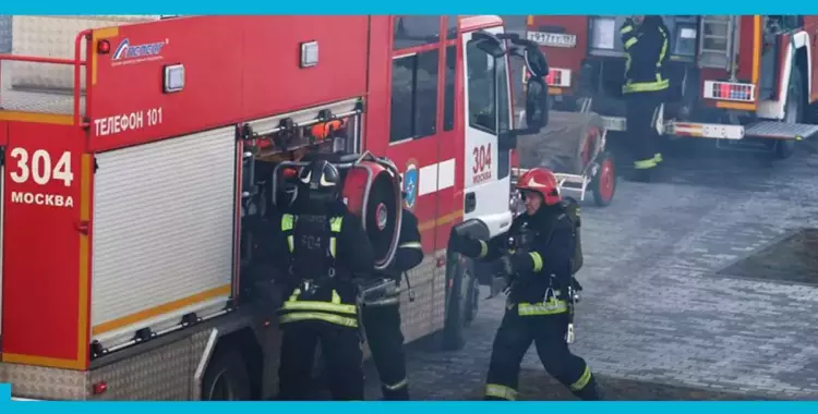  حريق يلتهم مبنى وزارة الدفاع الروسية (فيديو) 