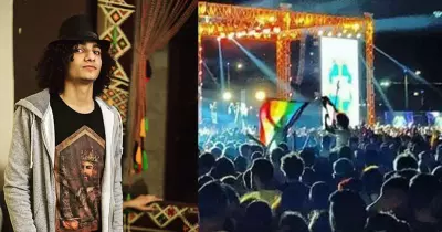 صاحب علم المثليين بحفلة «مشروع ليلى» طالب بجامعة حلوان.. تعرف عليه