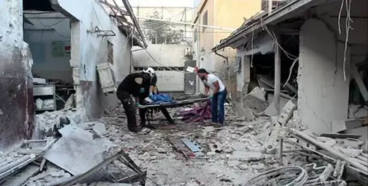  ضحايا مدينة عفرين السورية بعد استهداف صاروخي لإحدى المستشفيات 
