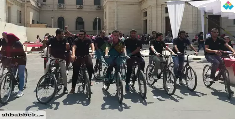  طلاب مبادرة 3G ينظمون ماراثون دراجات لطلاب جامعة القاهرة 
