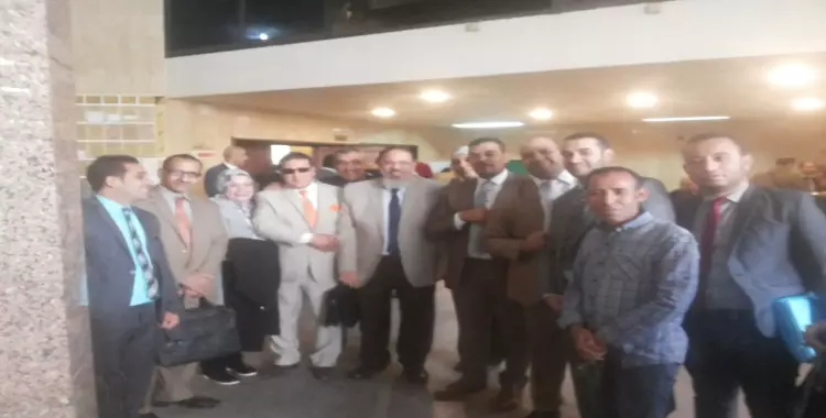  منتصر الزيات وشباب المحامين بمجلس الدولة أثناء طعن شروط القيد 