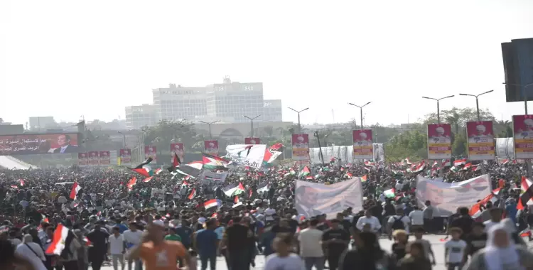  مظاهرات المنصة بمدينة نصر لدعم فلسطين.. (صور وفيديو) 