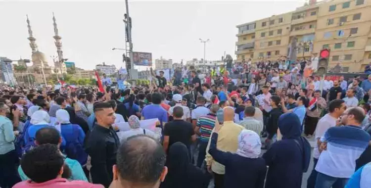  مظاهرات المنصورة اليوم لدعم فلسطين بالفيديو والصور 
