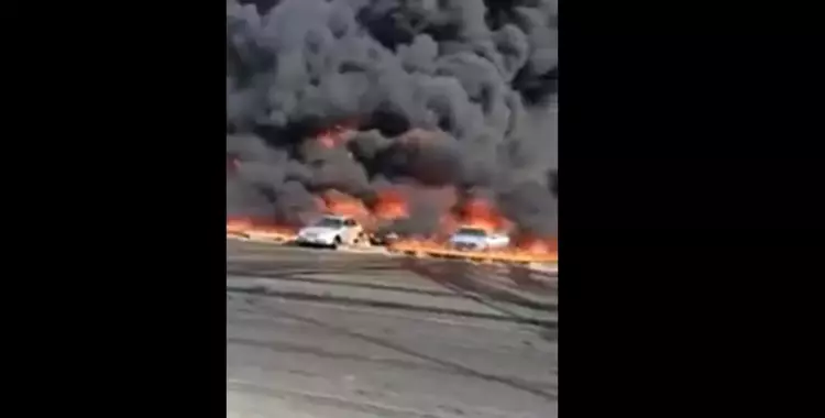  وزارة الصحة تعلن عدد إصابات حريق طريق الإسماعيلية الصحراوي اليوم 
