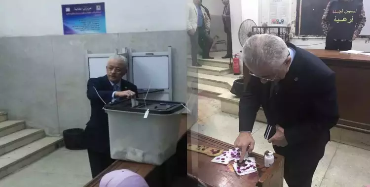  وزير التربية والتعليم يدلي بصوته في الانتخابات الرئاسية 