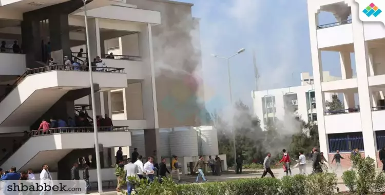  وزير التعليم العالي يشهد تجربة مواجهة الحرائق بجامعة المنيا (صور) 