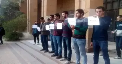 وقفة لطلاب جامعة الإسكندرية تضامنا مع اتحاد طلاب مصر (صور)